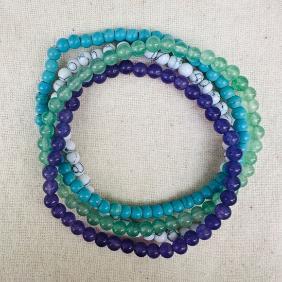 Purity and Peace crystal bracelets - set of 4. - Picture 3 of 3